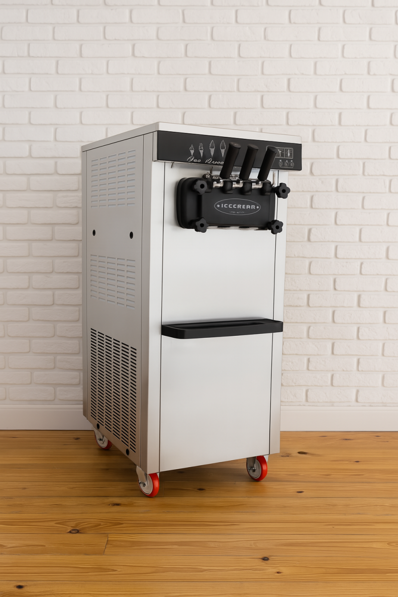 3 flavor ice cream machine floor model