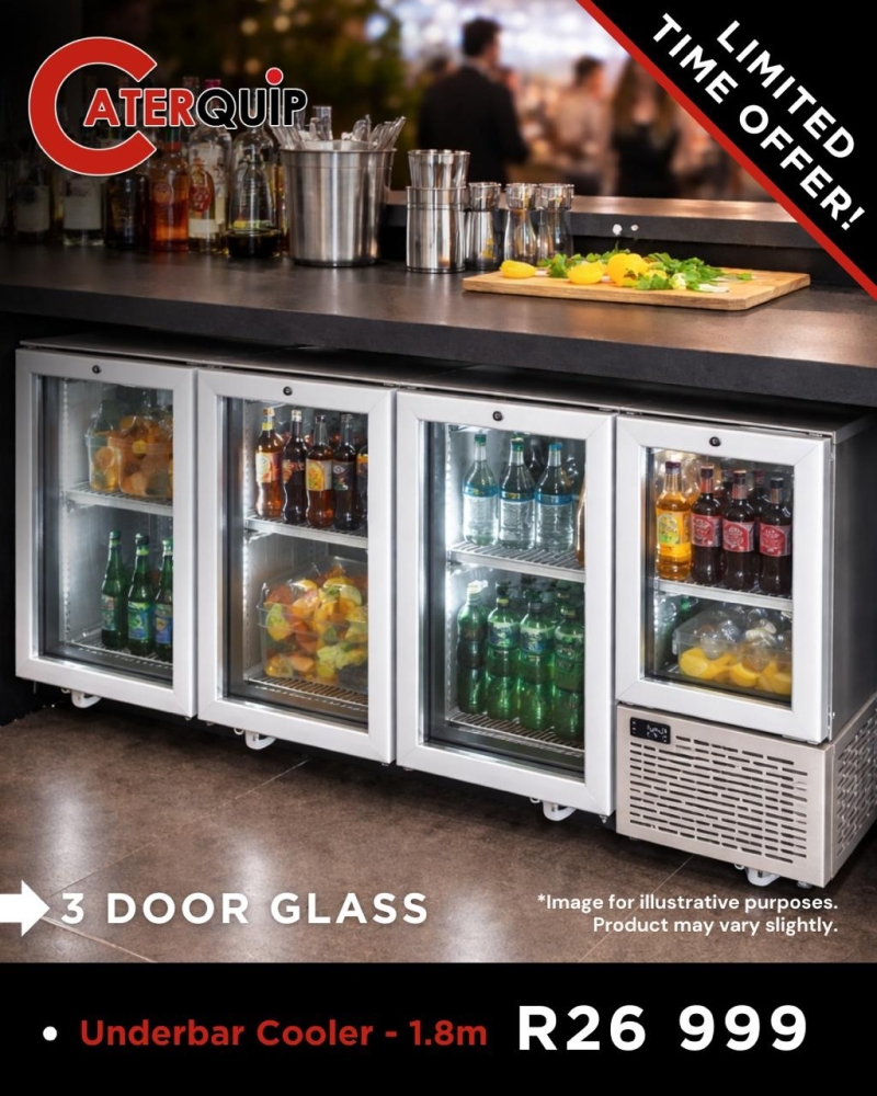 underbar fridge ssteel 35 door glass 18m